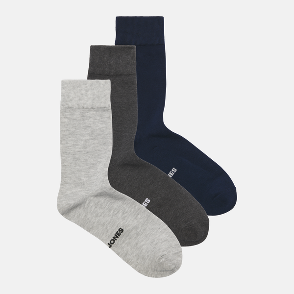 3 pak bambus strømper i navy/lysegrå/sort fra Jack & Jones