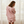 Pink striped bamboo long-sleeved nightgown