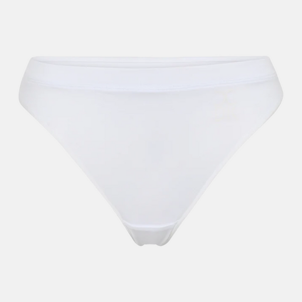 White bamboo G-string panties