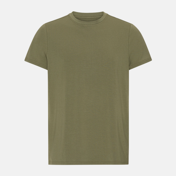 Olive crew neck bamboo T-shirt