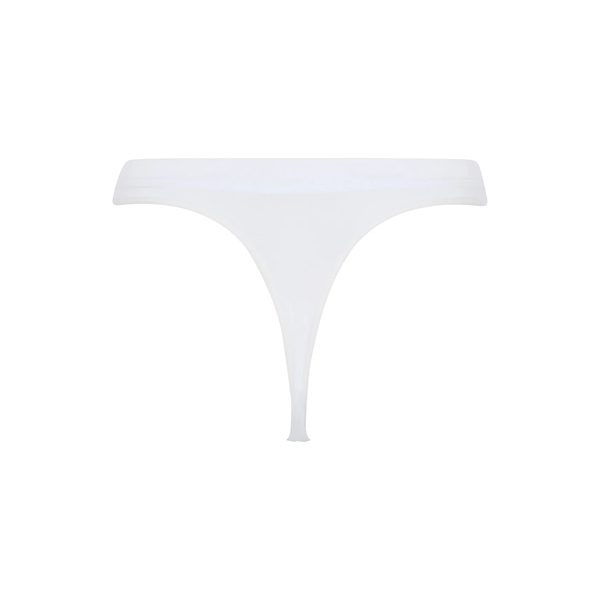 White bamboo G-string panties