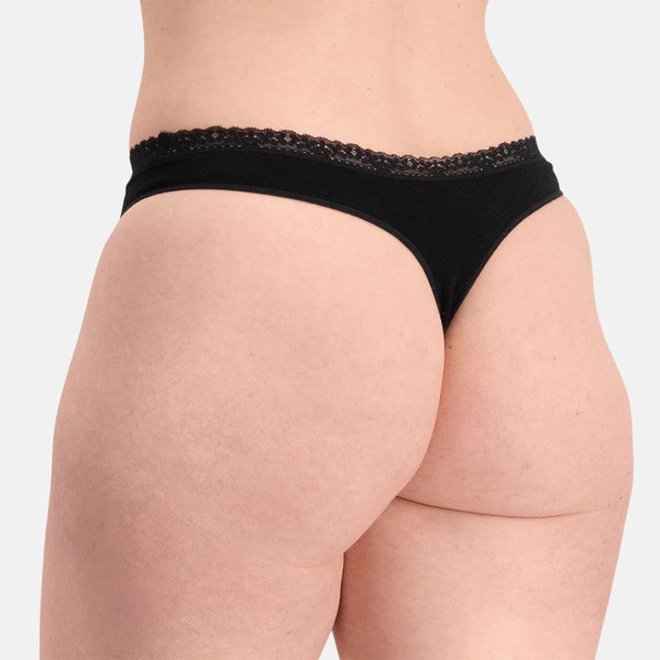 3 pack Black seamless bamboo G-string panties