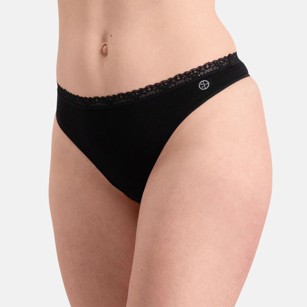 3 pack Black seamless bamboo G-string panties