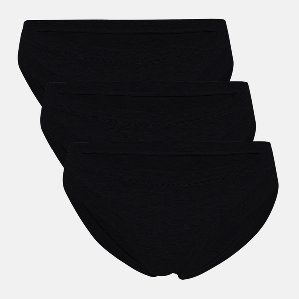 3 pack black bamboo tai panties