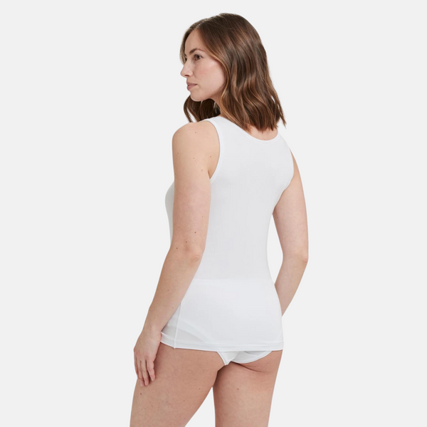 2 white bamboo tank tops