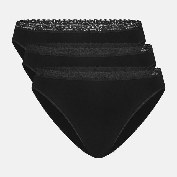 3 pack Black bamboo Tai panties
