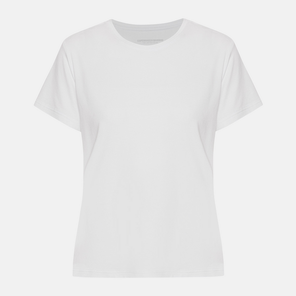 White short-sleeved bamboo T-shirt