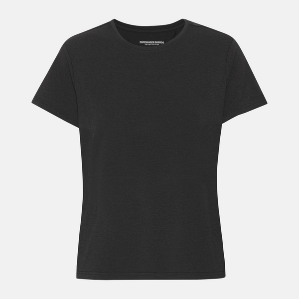 Black short-sleeved bamboo T-shirt
