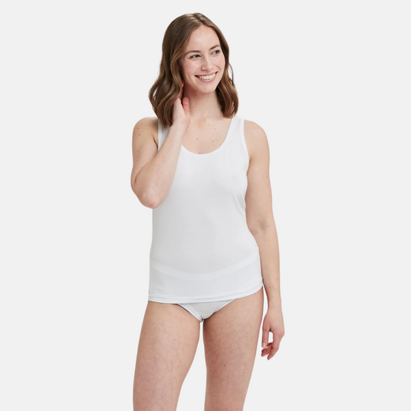 2 white bamboo tank tops