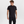 Black crew neck bamboo T-shirt with raglan sleeves