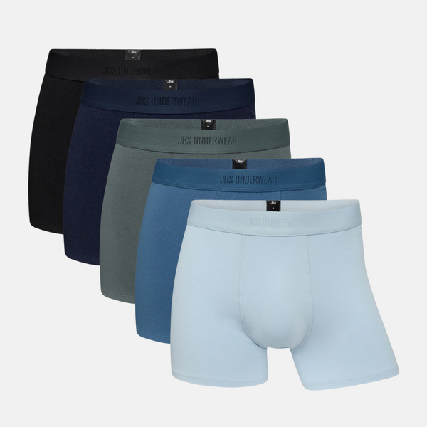 5 pairs of bamboo underwear blue/gray mix