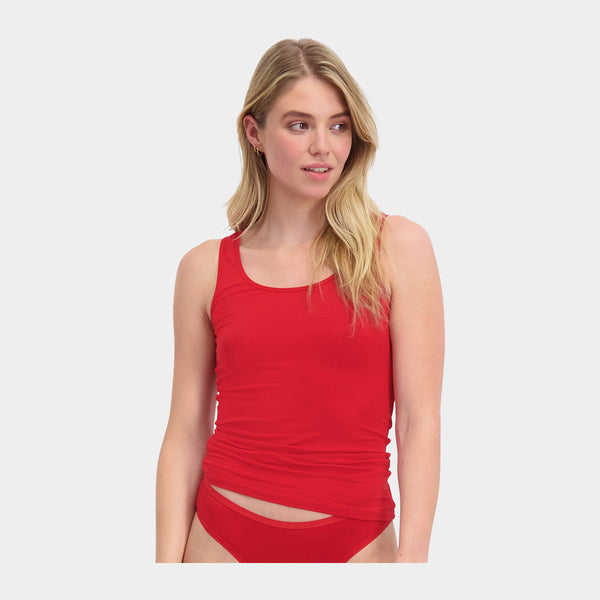 Anna bamboo tank top - red 2 pack