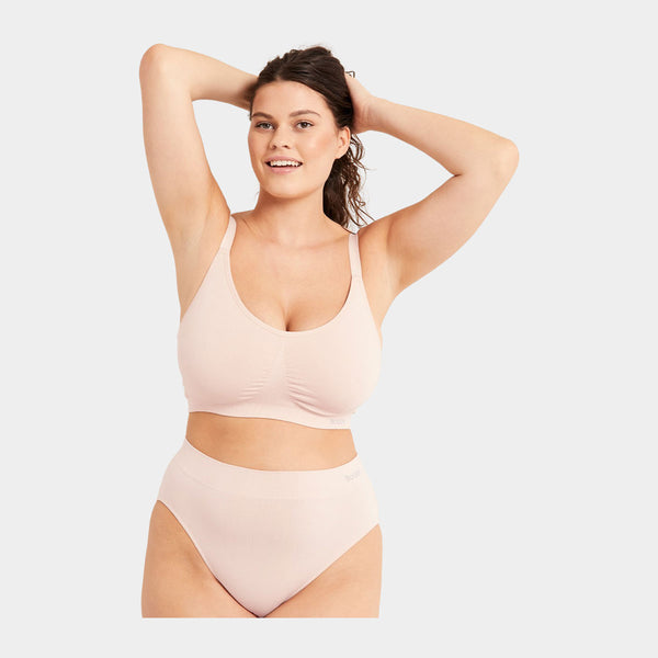 Bamboo bra for large busts - rose nude