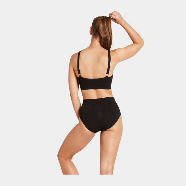 Bamboo bra for large breasts - black
