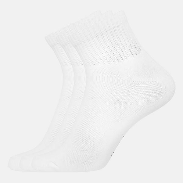 3 pairs of white bamboo ankle tennis socks