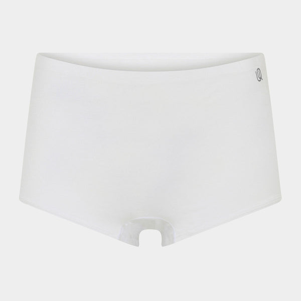 White bamboo hot pants