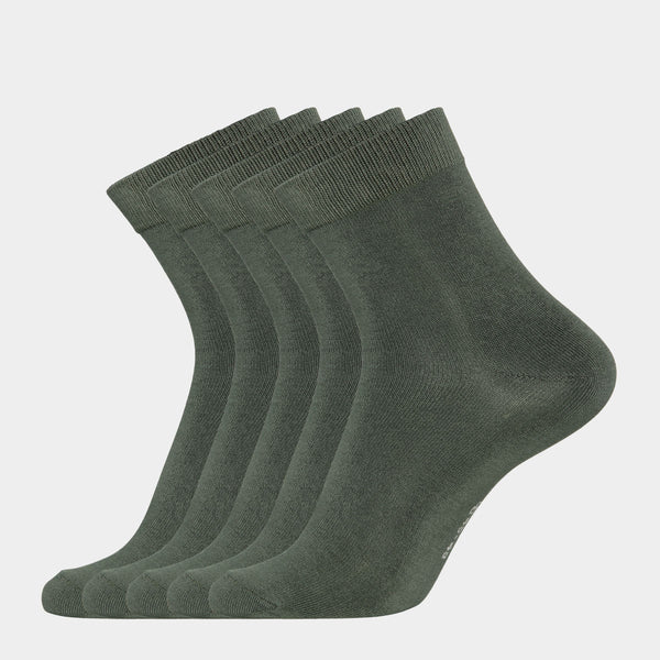5 pairs of army green bamboo socks (Low cut)
