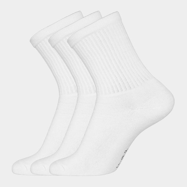 3 pairs of white bamboo tennis socks