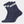 3 pairs of navy blue bamboo tennis socks with white stripes