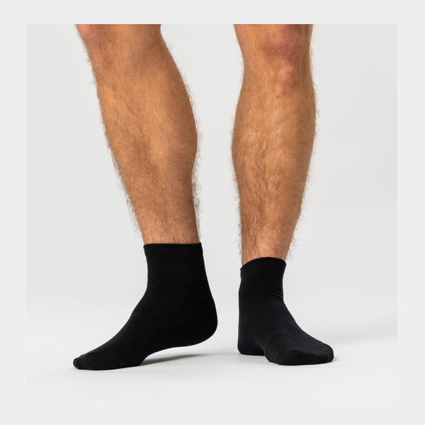5 pairs of black bamboo ankle socks