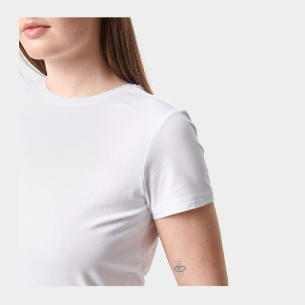 White short-sleeved bamboo T-shirt