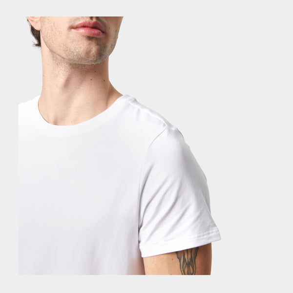 White crew neck bamboo T-shirt