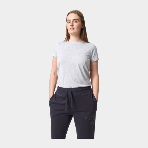 Light grey short-sleeved bamboo T-shirt