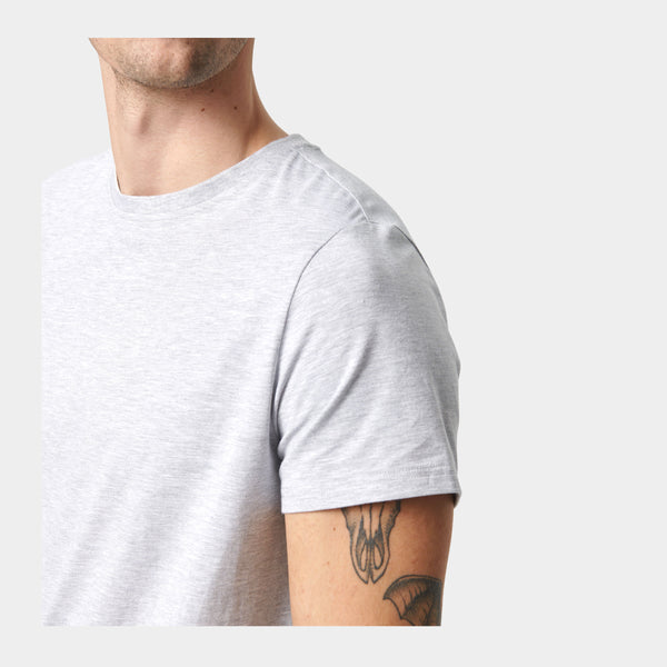 Light grey crew neck bamboo T-shirt