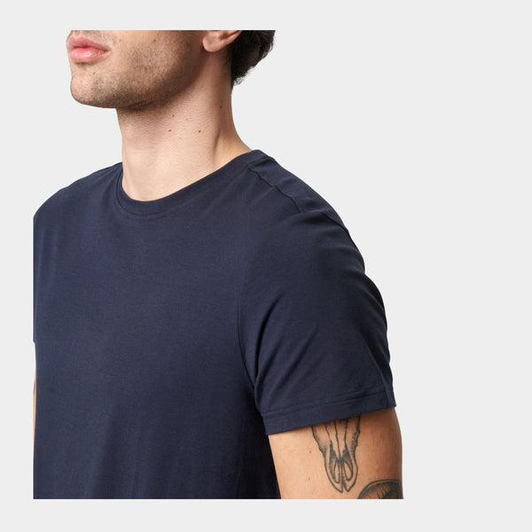 Navy crew neck bamboo T-shirt