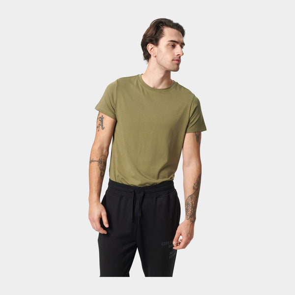 Olive crew neck bamboo T-shirt