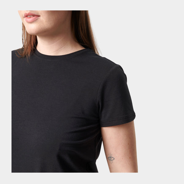 Black short-sleeved bamboo T-shirt