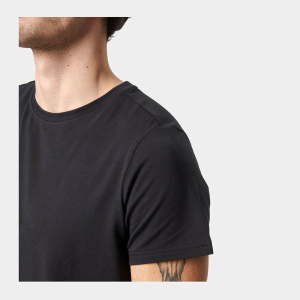 Black crew neck bamboo T-shirt