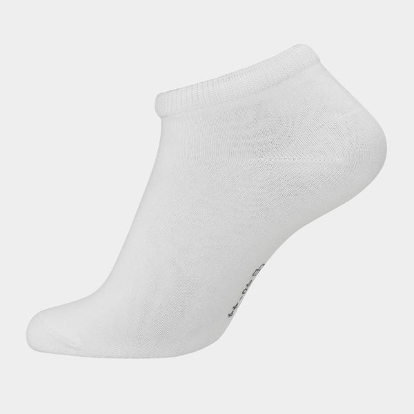 5 Pairs Bamboo Ankle Socks - White