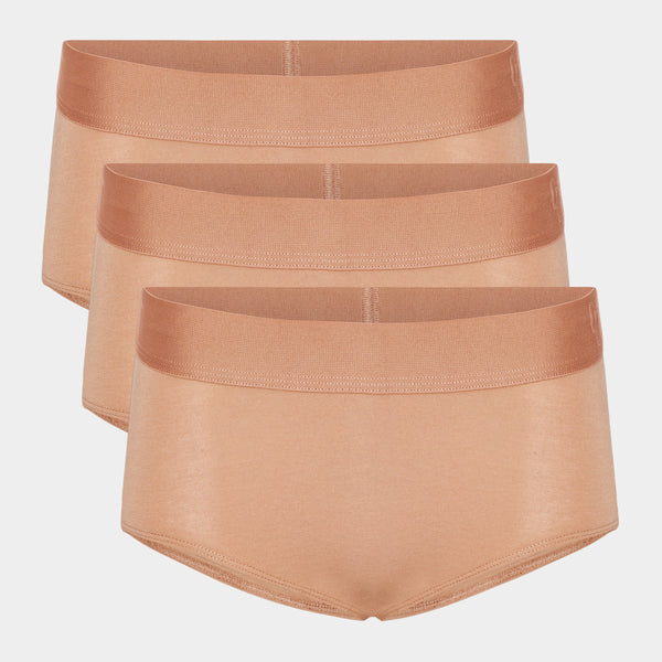 Tan bamboo hipster briefs - 3 pack