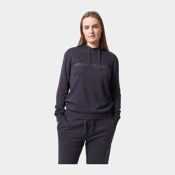Dark grey bamboo hoodie with logo