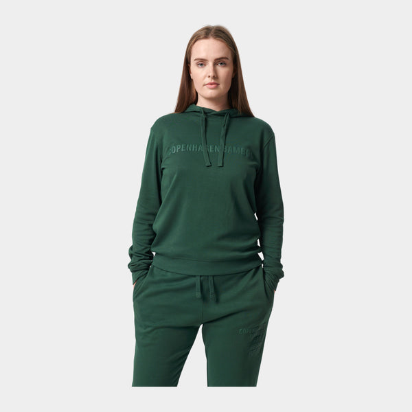 Green bamboo hoodie with logo