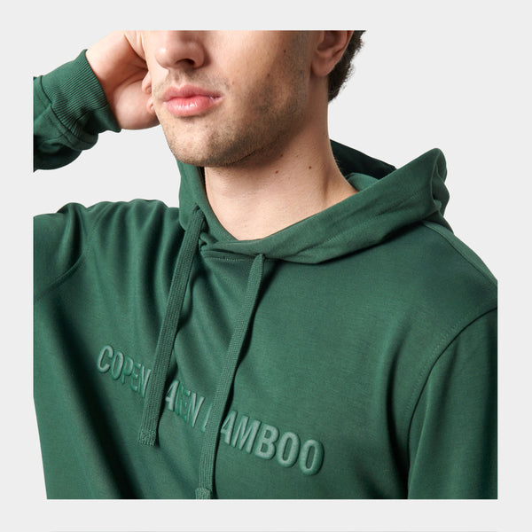 Green bamboo hoodie jogging set with logo