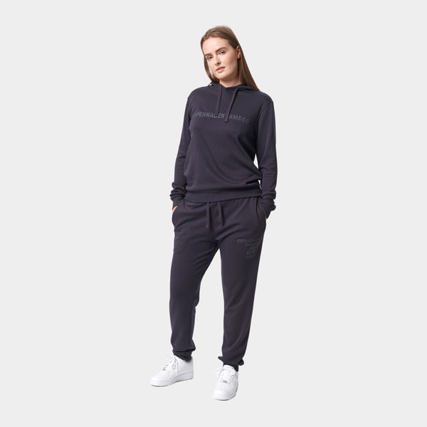 Dark grey bamboo hoodie jogging set with logo