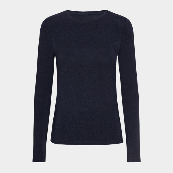 Navy long sleeve bamboo T-shirt