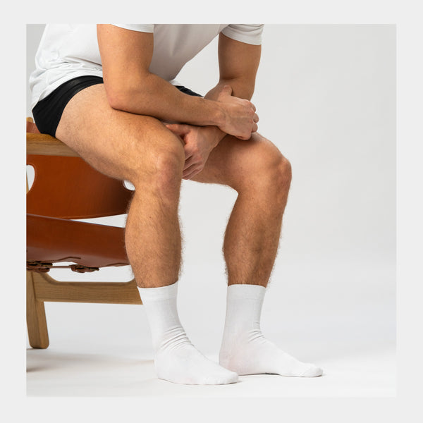 5 pairs of white bamboo socks (Low cut)