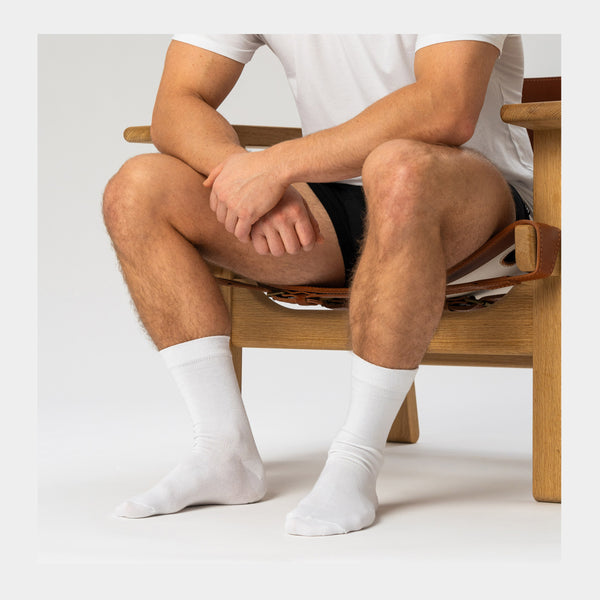 5 pairs of Bamboo Socks - White