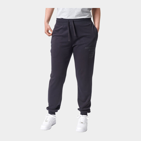 Dark grey bamboo sweatpants with logo