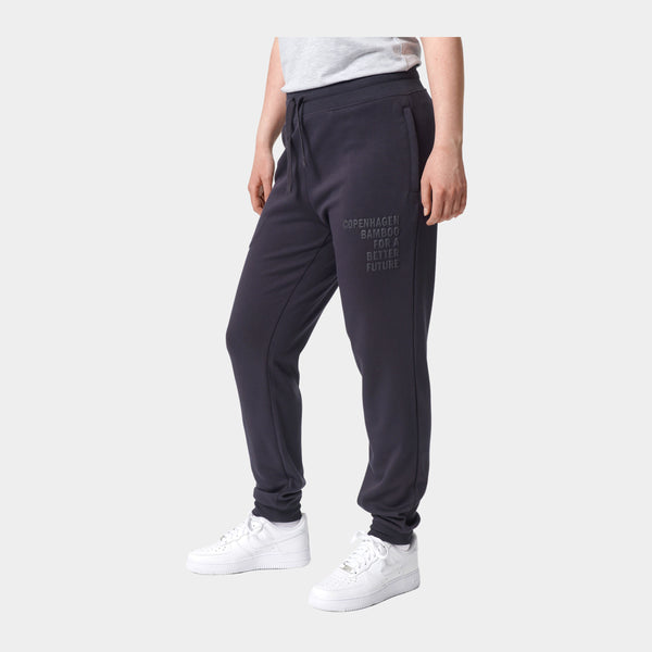 Dark grey bamboo sweatpants with logo