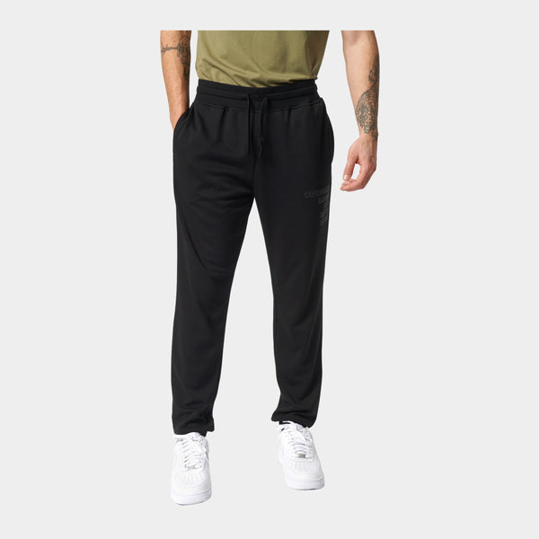 Black bamboo sweatpants with logo