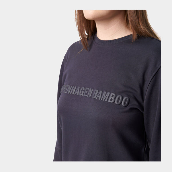 Dark grey bamboo sweatshirt with logo