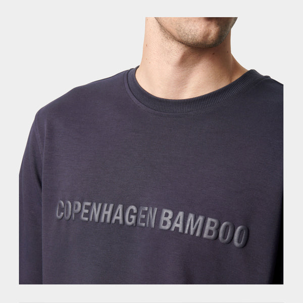 Dark grey bamboo sweatshirt with logo