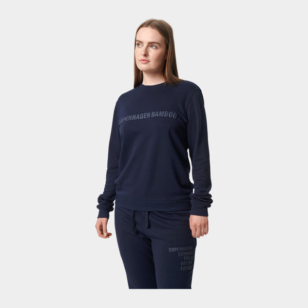 Navy bamboo sweatshirt with logo