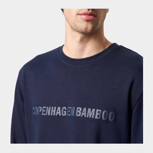 Navy bamboo sweatshirt with logo