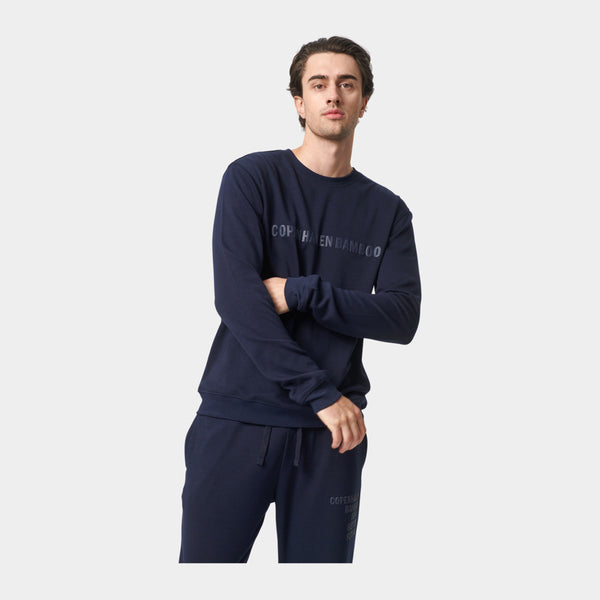 Navy bamboo sweatshirt with logo