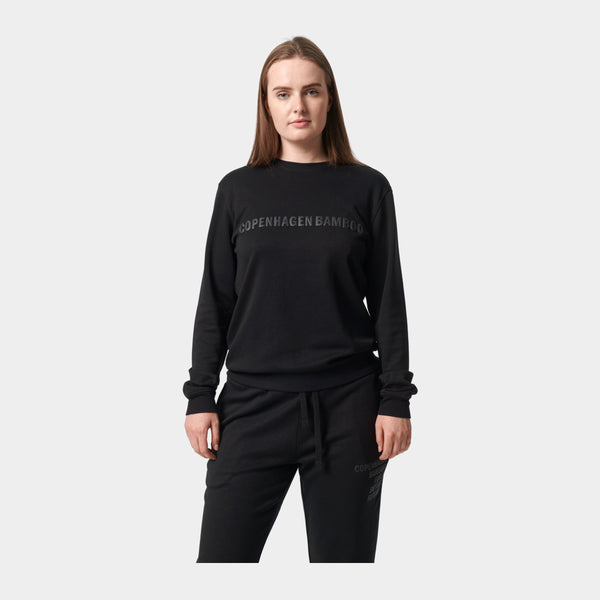 Black bamboo sweatshirt with logo
